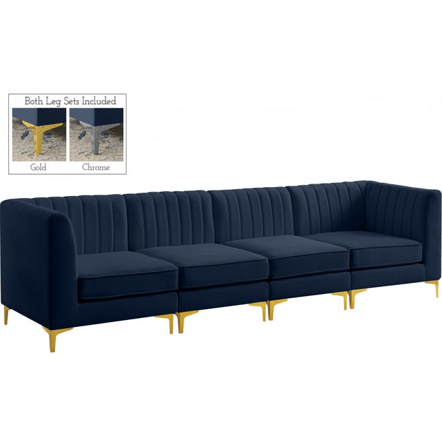 Bodhi Velvet Modular Sofa Navy