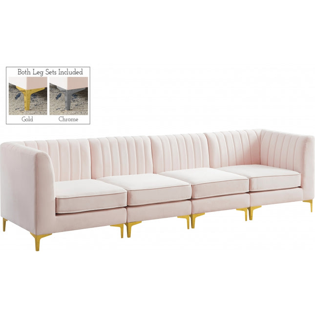 Bodhi Velvet Modular Sofa Pink