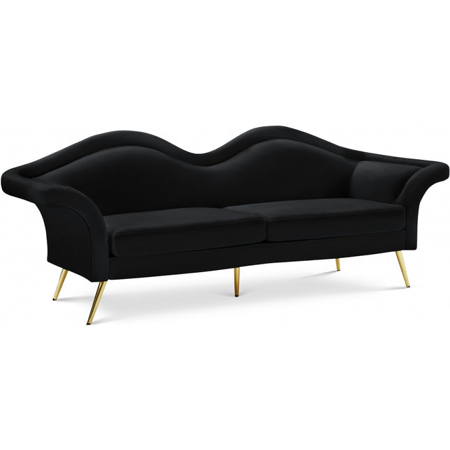 Nsansa Velvet Sofa Black