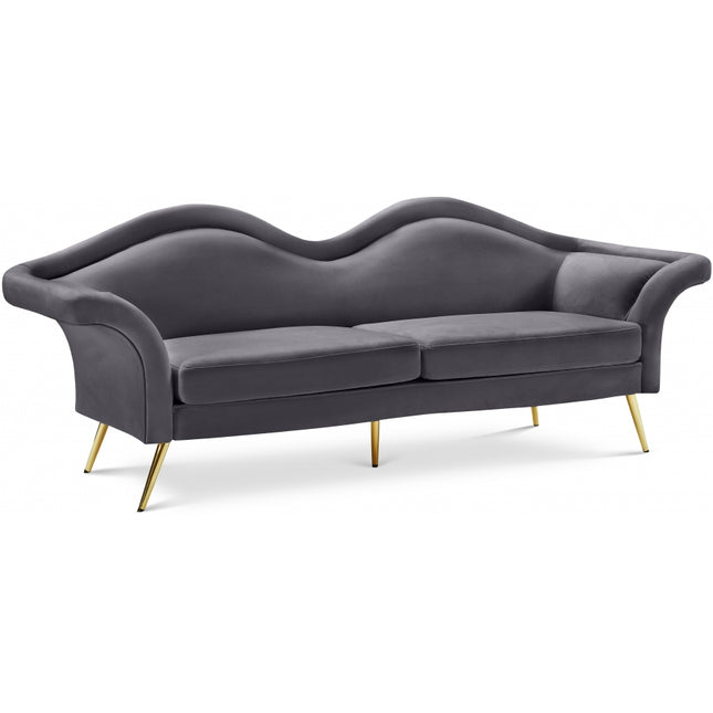 Nsansa Velvet Sofa Grey