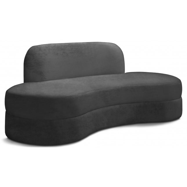 Kabwe Velvet Sofa Grey