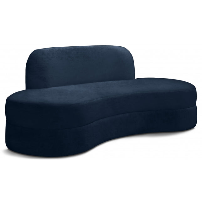 Kabwe Velvet Sofa Navy