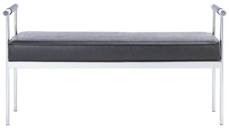 michelle-long-rectangle-bench-w-arms-black-chrome