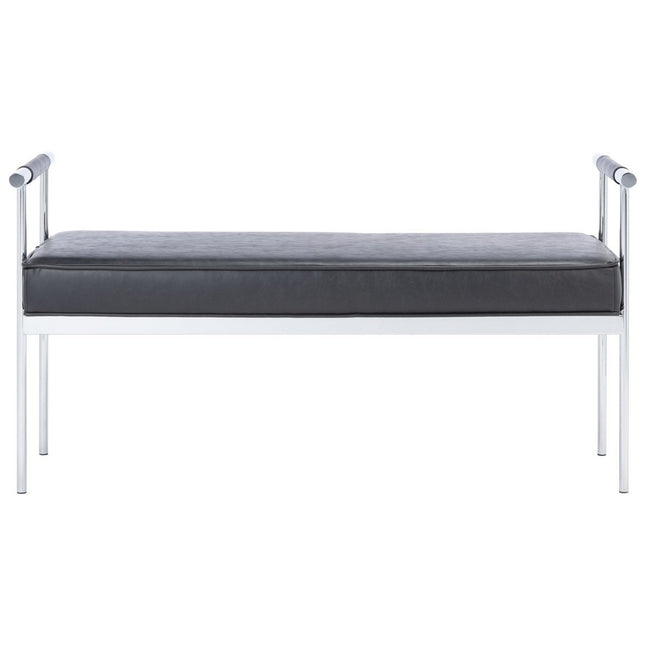 michelle-long-rectangle-bench-w-arms-black-chrome