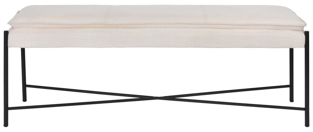 marilyn-cushioned-x-bench-ligth-beige-linen-black