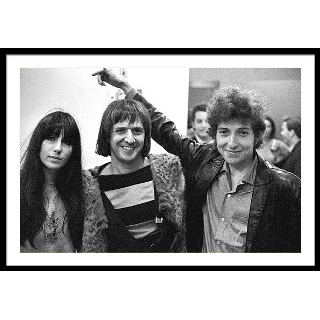 bob-dylan-with-sonny-cher-framed-print