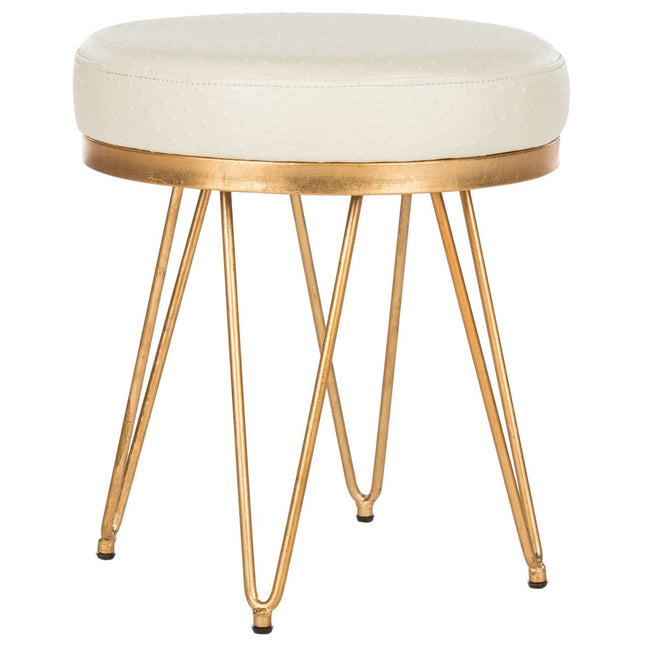 nina-faux-ostrich-round-bench-cream