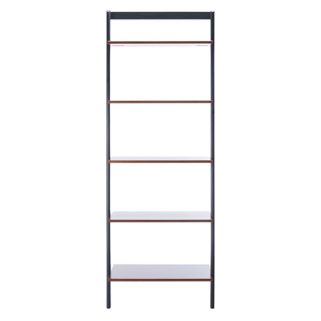 regis-5-tier-leaning-etagere-bookcase-brown-charcoal