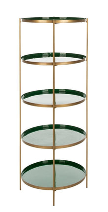 luchi-round-5-tier-etagere-bookcase-hunter-green-brass
