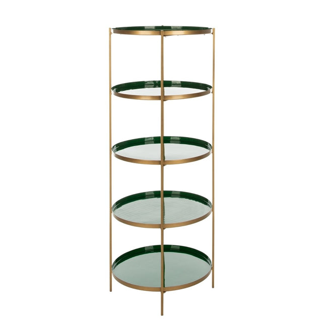 luchi-round-5-tier-etagere-bookcase-hunter-green-brass