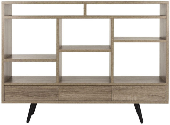 pansy-retro-mid-century-wood-etagere-bookcase-oak-black
