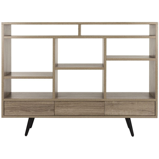 pansy-retro-mid-century-wood-etagere-bookcase-oak-black