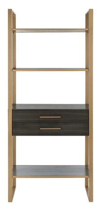 lovell-4-tier-1-drawer-etagere-bookcase-gold-grey-oak