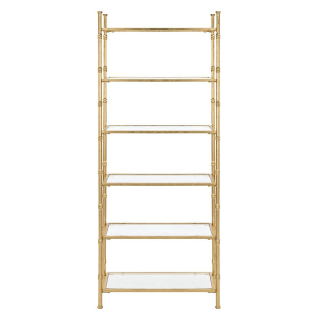 barnett-6-tier-etagere-bookcase-gold-clear