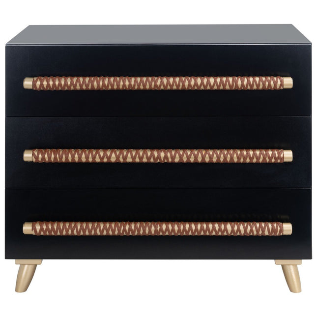 noel-3-drawer-chest-black-gold-brown-faux-leather