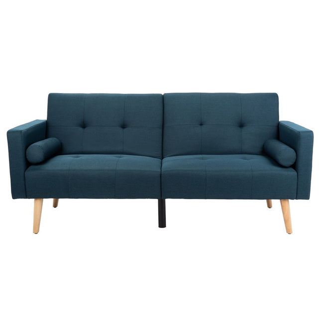 raymond-foldable-futon-bed-with-pillow-navy