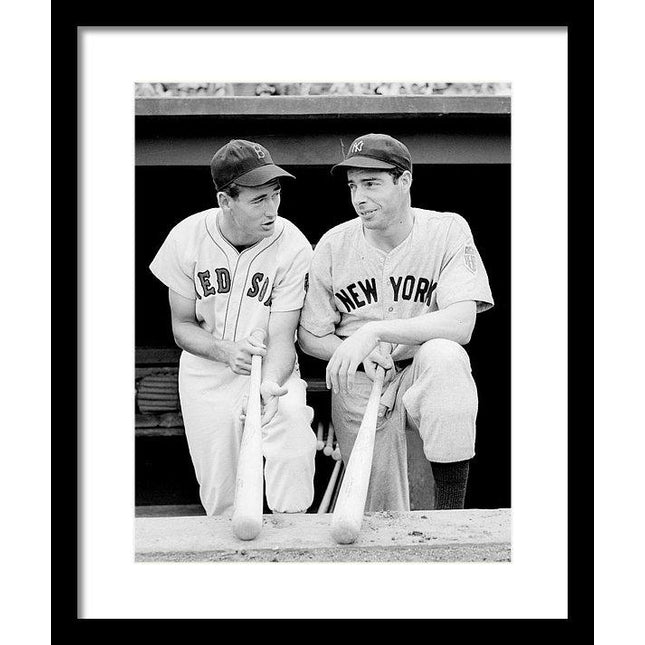 joe-dimaggio-and-ted-williams-framed-print