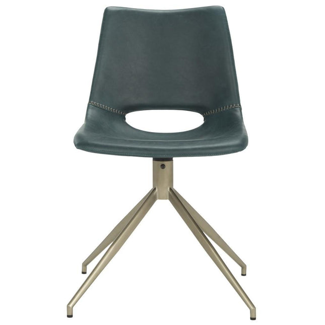 yates-midcentury-modern-leather-swivel-dining-chair-set-of-2-blue-brass