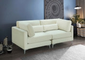 Kindle Velvet Modular 75" Sofa Cream