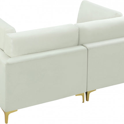 Kindle Velvet Modular 75" Sofa Cream