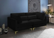 Kindle Velvet Modular 75" Sofa Black