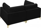 Kindle Velvet Modular 75" Sofa Black