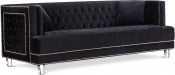 Tansy Velvet Sofa Black