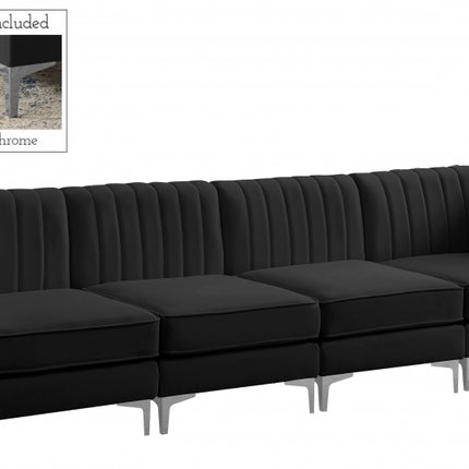 Bodhi Velvet Modular Sofa Black