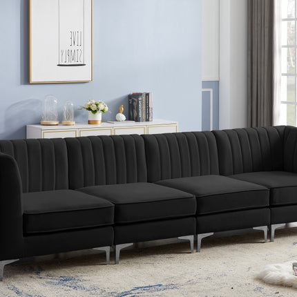 Bodhi Velvet Modular Sofa Black