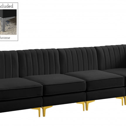 Bodhi Velvet Modular Sofa Black