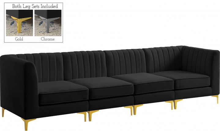 Bodhi Velvet Modular Sofa Black
