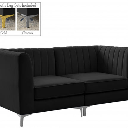 Saylor Velvet Modular Sofa black