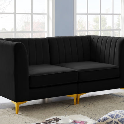 Saylor Velvet Modular Sofa black