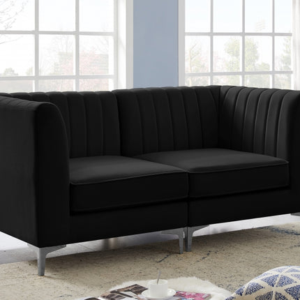 Saylor Velvet Modular Sofa black