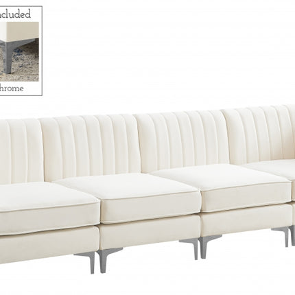 Bodhi Velvet Modular Sofa Cream