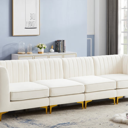 Bodhi Velvet Modular Sofa Cream