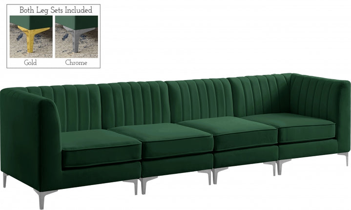 Bodhi Velvet Modular Sofa Green