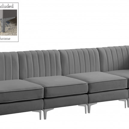 Bodhi Velvet Modular Sofa Grey