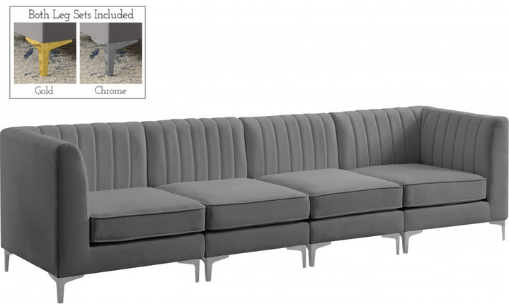 Bodhi Velvet Modular Sofa Grey