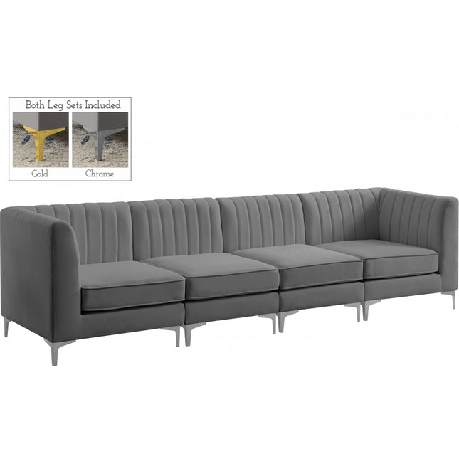Bodhi Velvet Modular Sofa Grey
