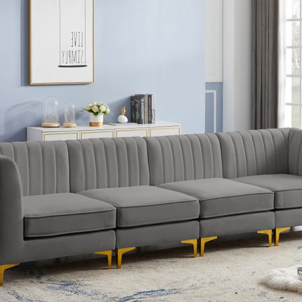 Bodhi Velvet Modular Sofa Grey