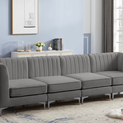 Bodhi Velvet Modular Sofa Grey