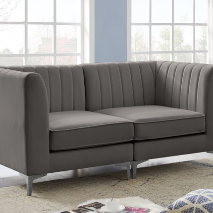 Saylor Velvet Modular Sofa Grey