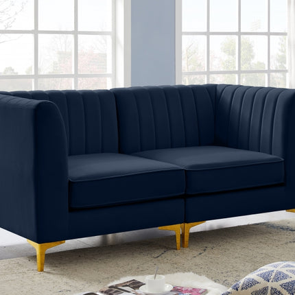Saylor Velvet Modular Sofa Navy