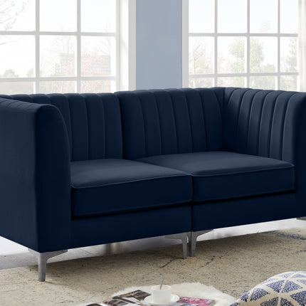 Saylor Velvet Modular Sofa Navy