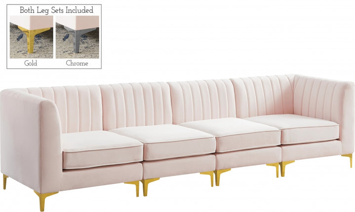 Bodhi Velvet Modular Sofa Pink
