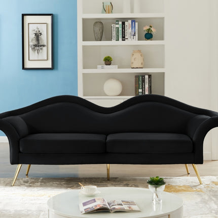 Nsansa Velvet Sofa Black