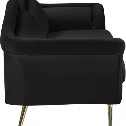 Nsansa Velvet Sofa Black