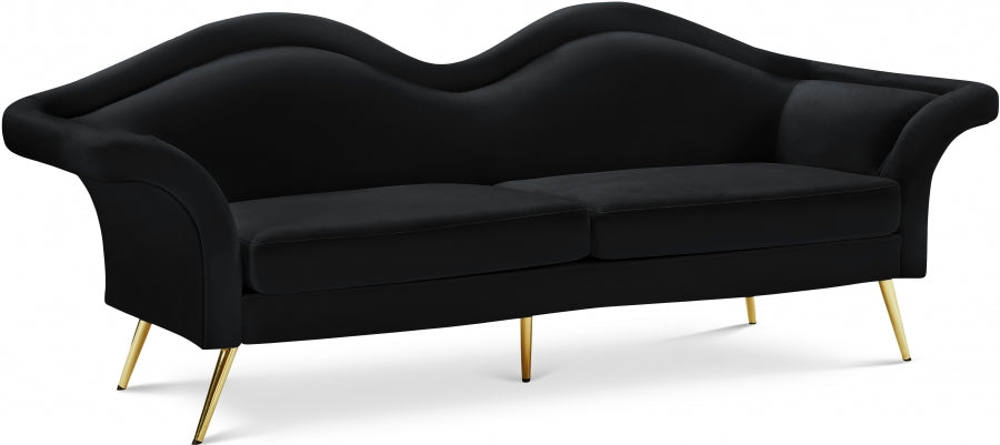 Nsansa Velvet Sofa Black