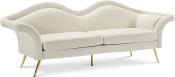 Nsansa Velvet Sofa Cream